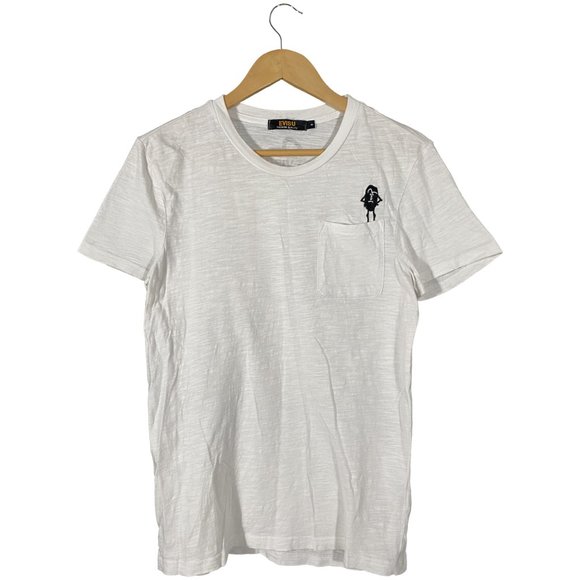 Evisu embroidered graphic print logo tshirt white - Picture 1 of 7